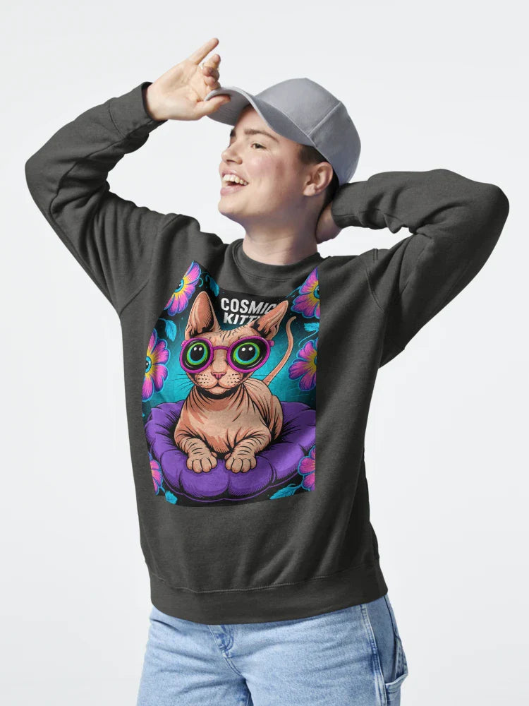 Psychedelic Sphynx Cat Surreal Flower  â€“ Trippy Cool Style for Cat Lovers Classic T-Shirt