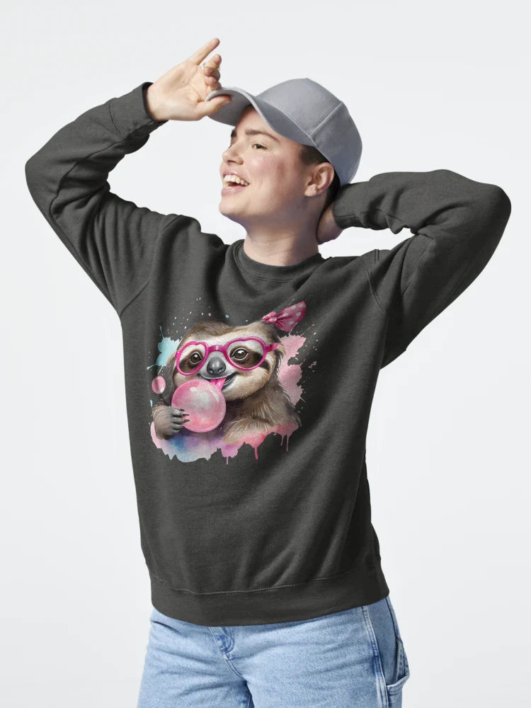 Funny Sloth with Bubble Gum Classic T-Shirt