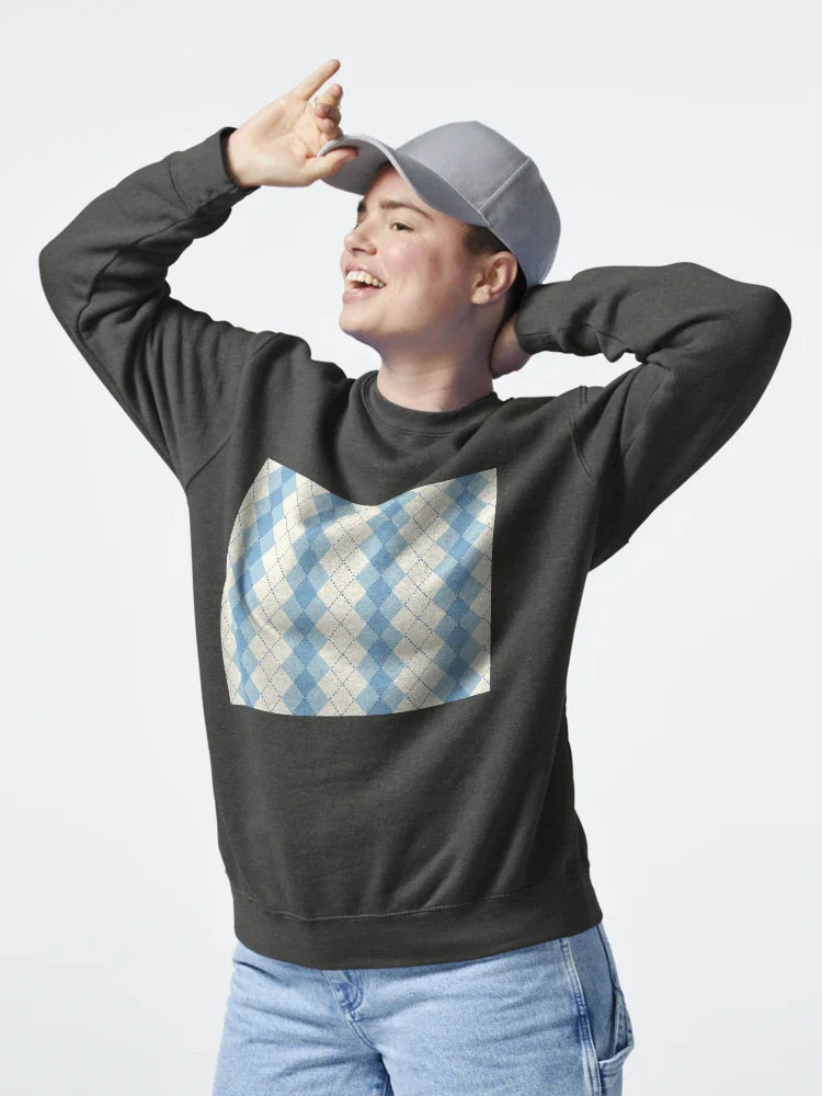 Blue Vertical Lining Rectangles Pattern Classic T-Shirt