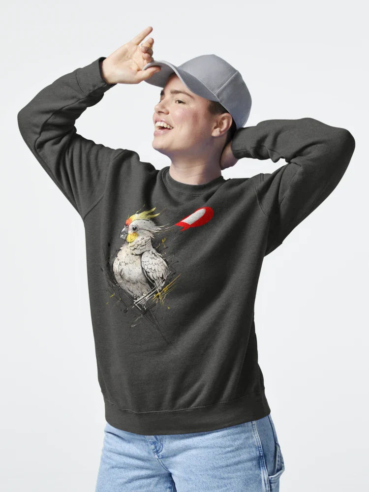 Expressive Cockatiel Design - Funny Parrot Love Bird Illustration | Animal Art  Classic T-Shirt