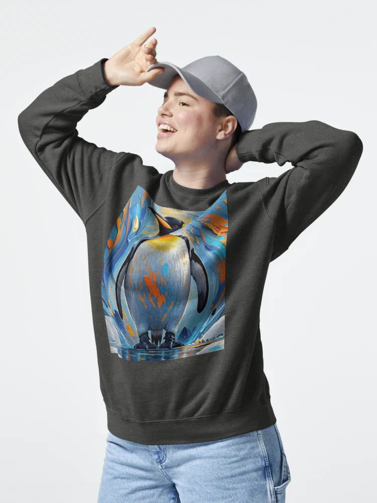 Penguin In Blue and Orange Color Classic T-Shirt