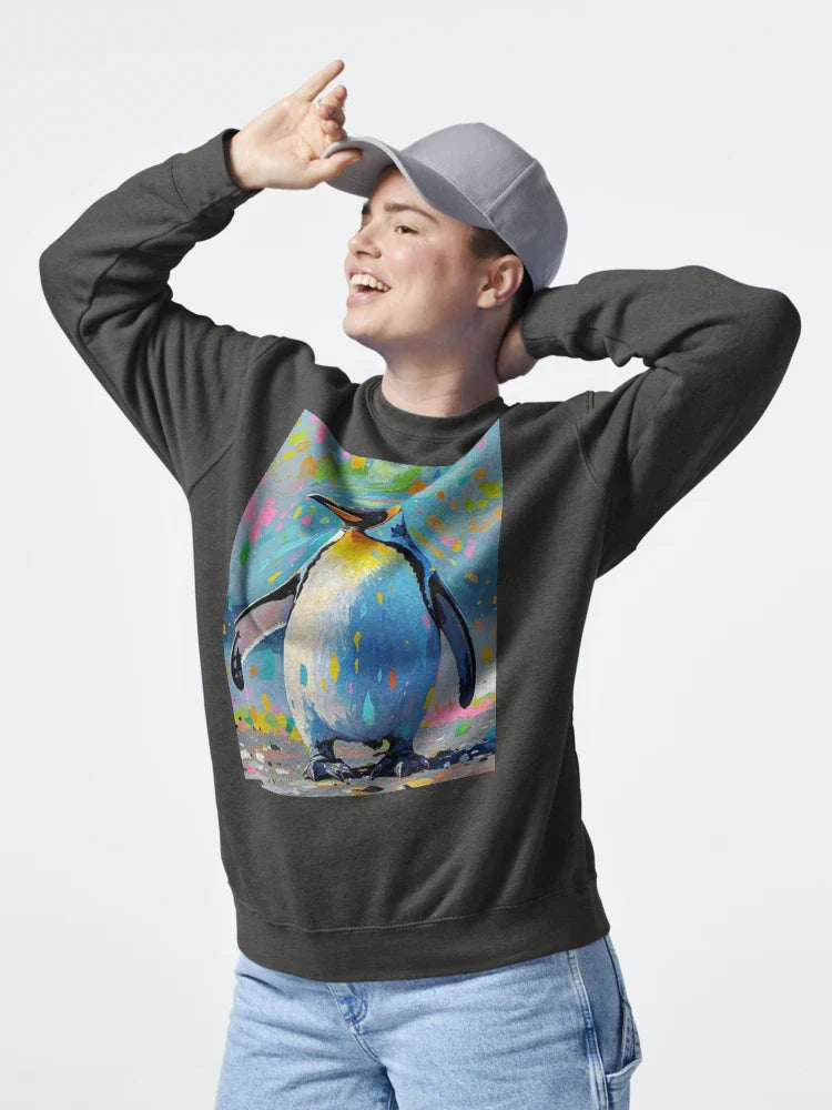 Rainbow Penguin In A Splash Of Color Classic T-Shirt