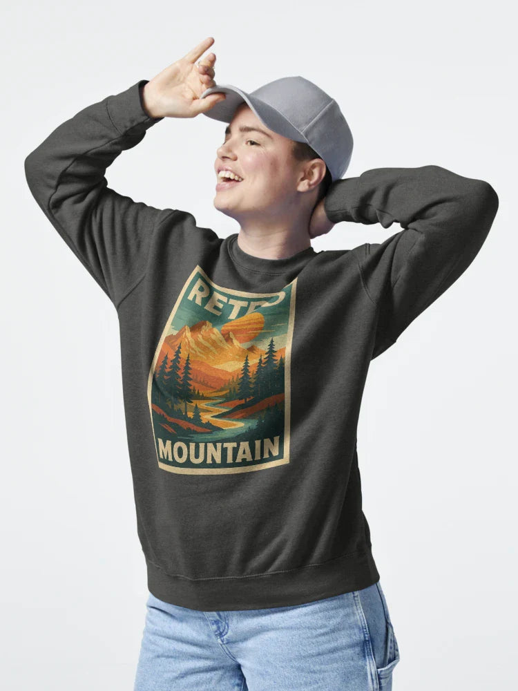 Vintage style mountain landscape Classic T-Shirt