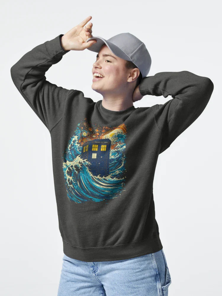 The great kanagawa wave and the blue box Classic T-Shirt