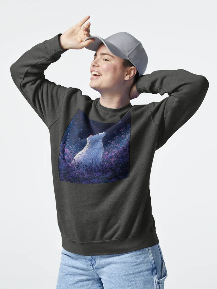beautiful cat night drawing Classic T-Shirt