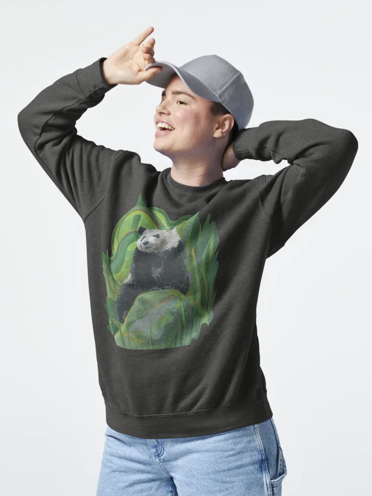 Mischief 2 Variant- Giant Panda Abstracted Bamboo Background Classic T-Shirt