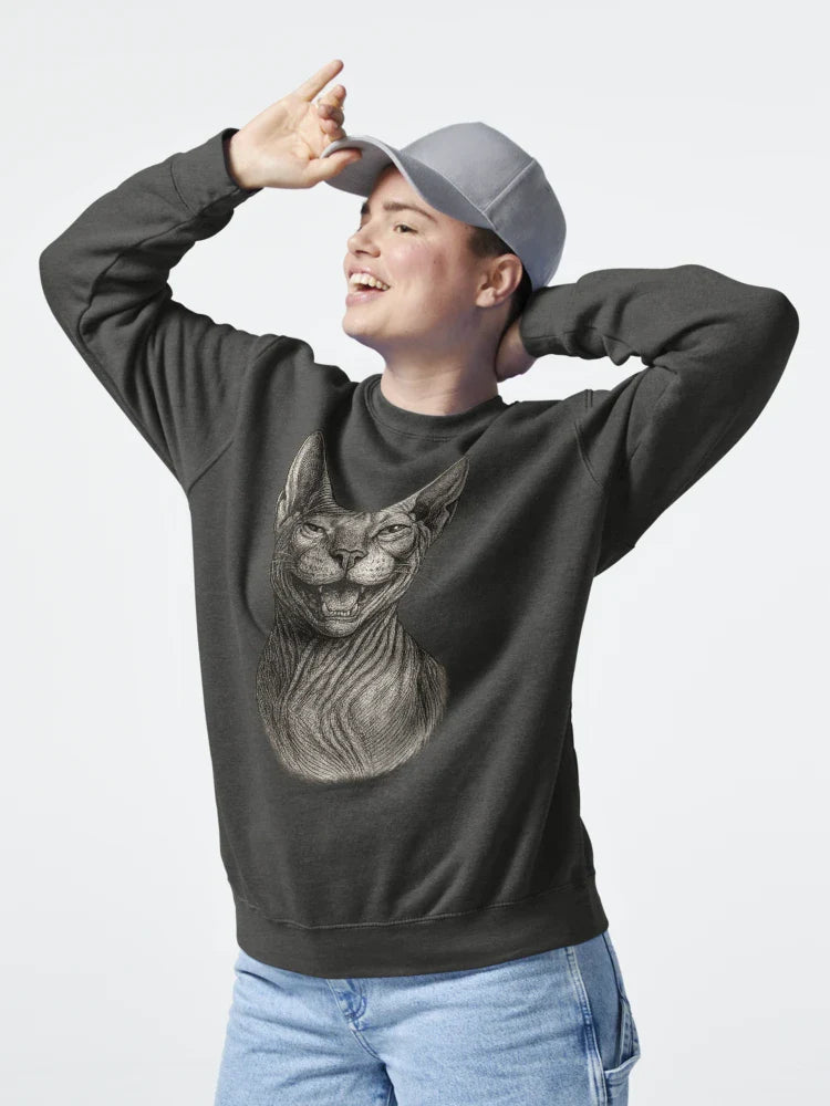 Smiling Sphynx Cat Etching  Classic T-Shirt