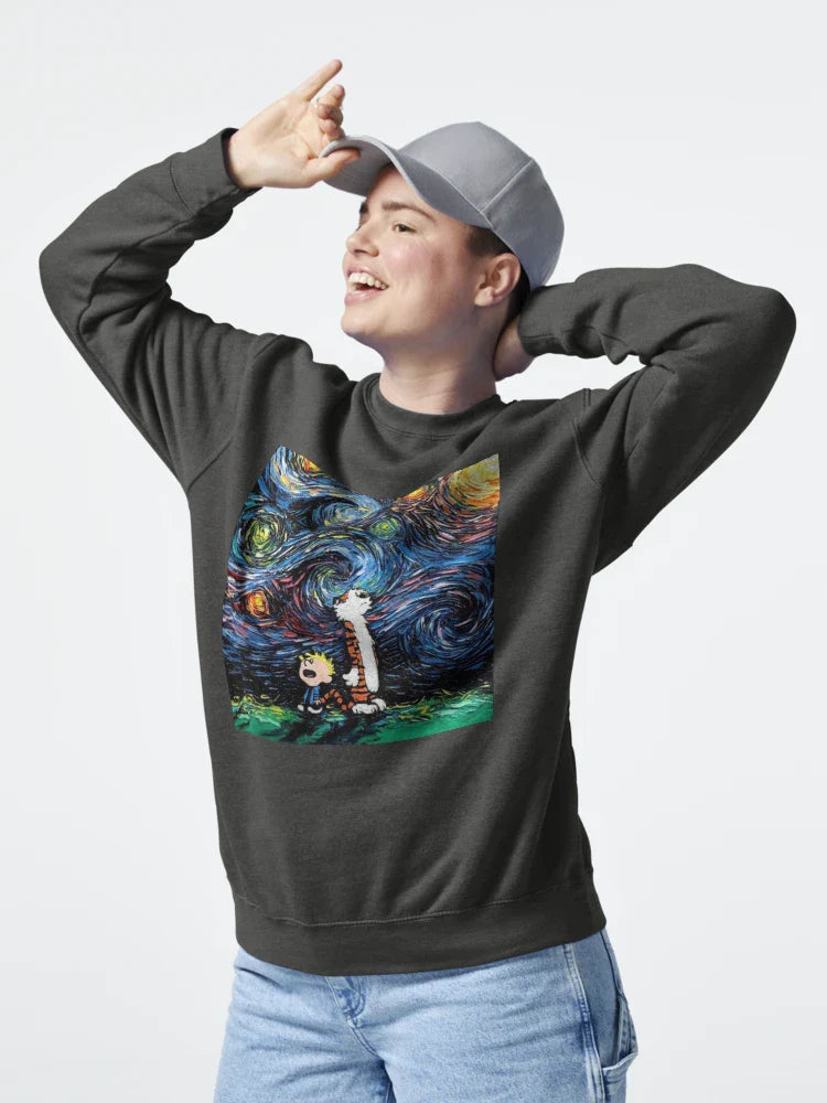 calvin hobbes starry night  Classic T-Shirt
