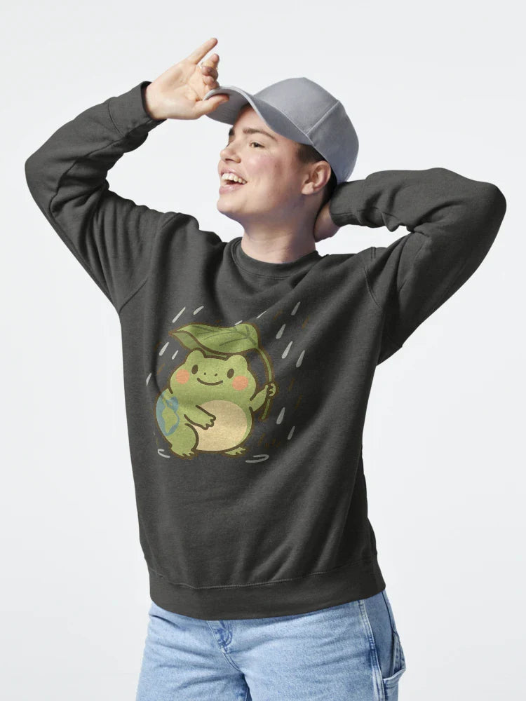 Earth Frog Sticker Leaf Rain Eco Cute Nature Classic T-Shirt
