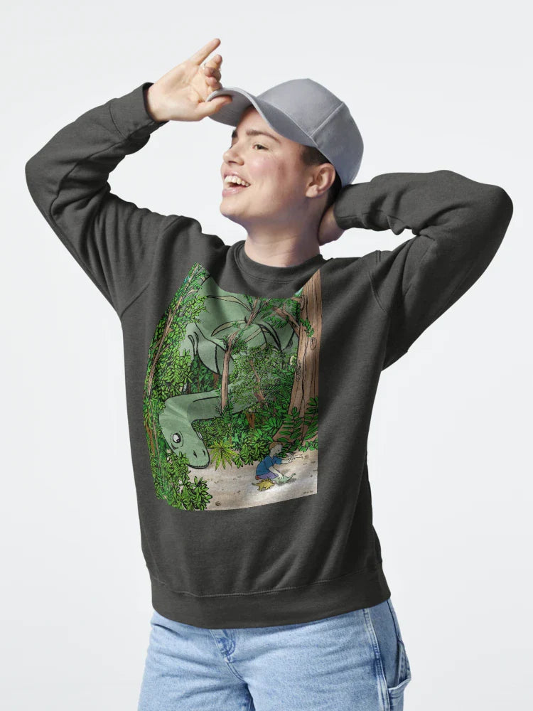 Big Dinosaur Watches Boy Play with Toy Dinosaurs Classic T-Shirt