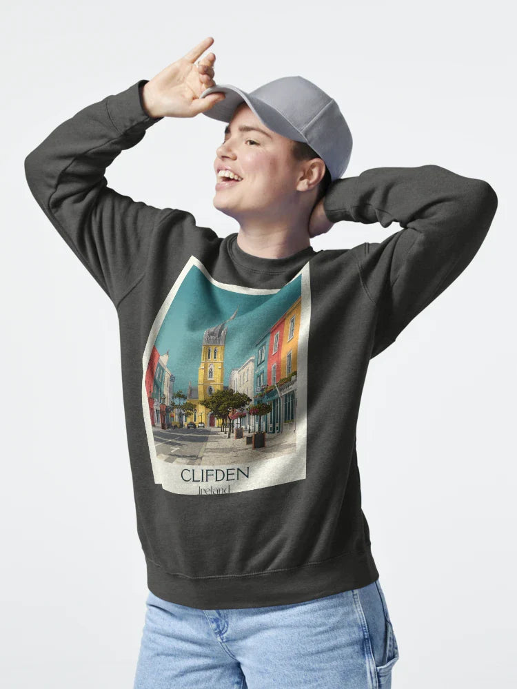 Clifden Poster – Pastel Streets & Cathedral Spire Classic T-Shirt