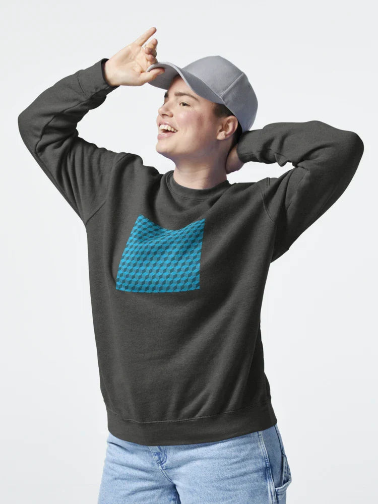 Blue Isometric Squares Classic T-Shirt