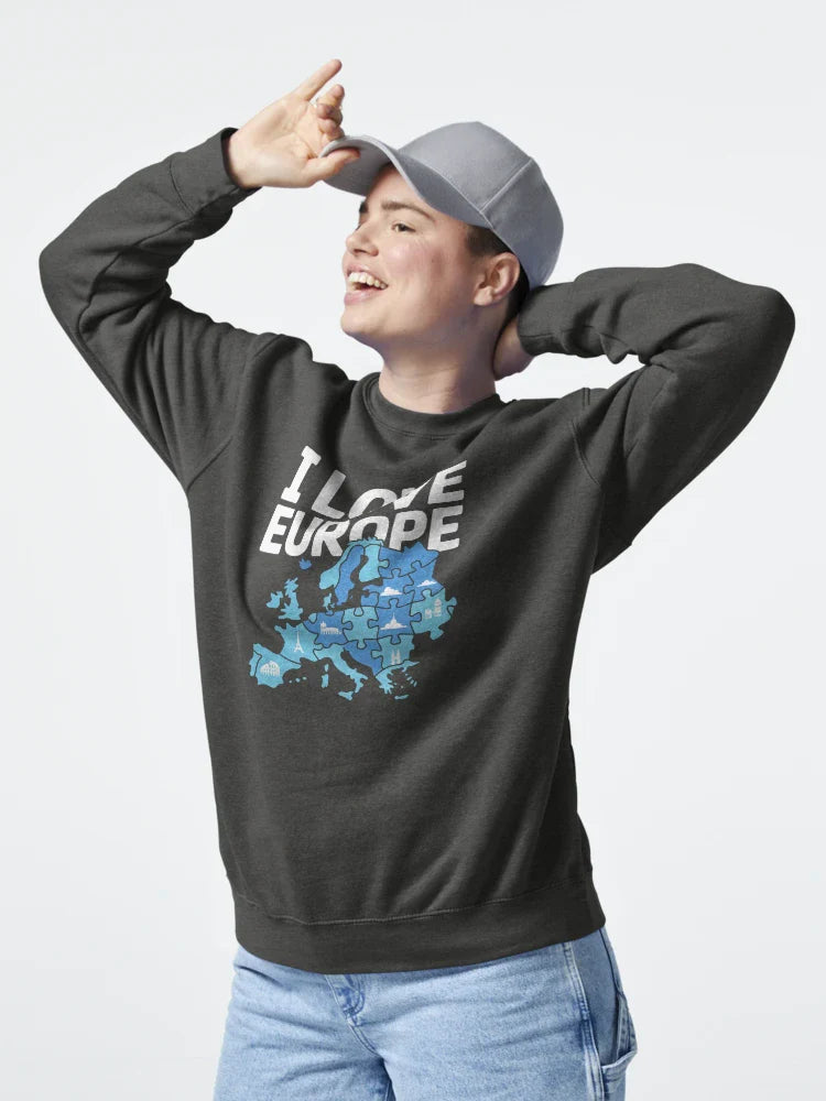 I Love Europe Puzzle Map Adventure Classic T-Shirt