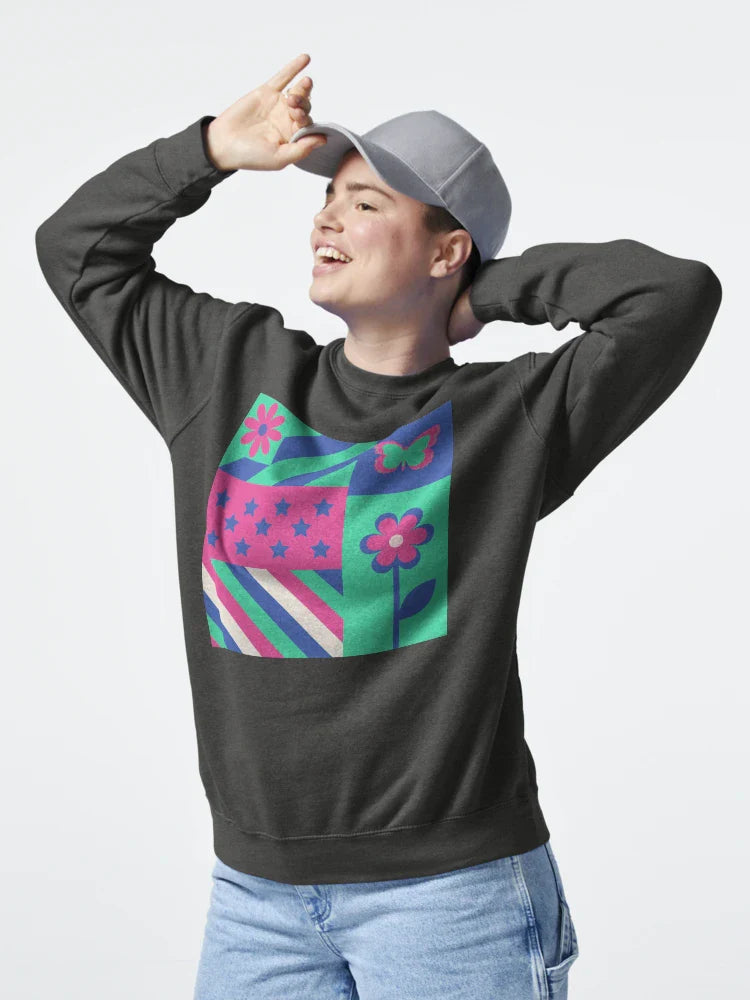 Mod Butterfly Flower and Star Patchwork Classic T-Shirt