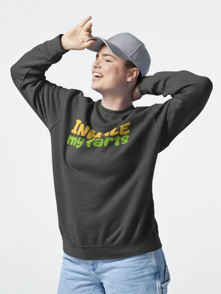 Inhale My Farts, Funny Quotes in Yellow and Green Classic T-Shirt