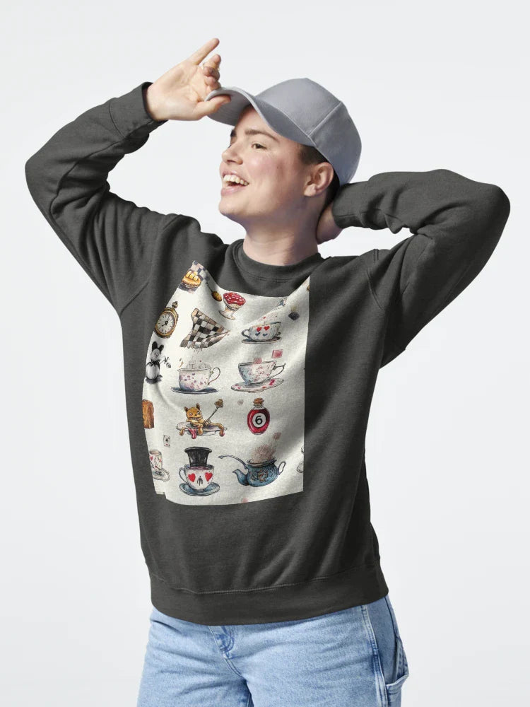 Cheshire Grin Amid Teapots, Cards, And Confusion Classic T-Shirt
