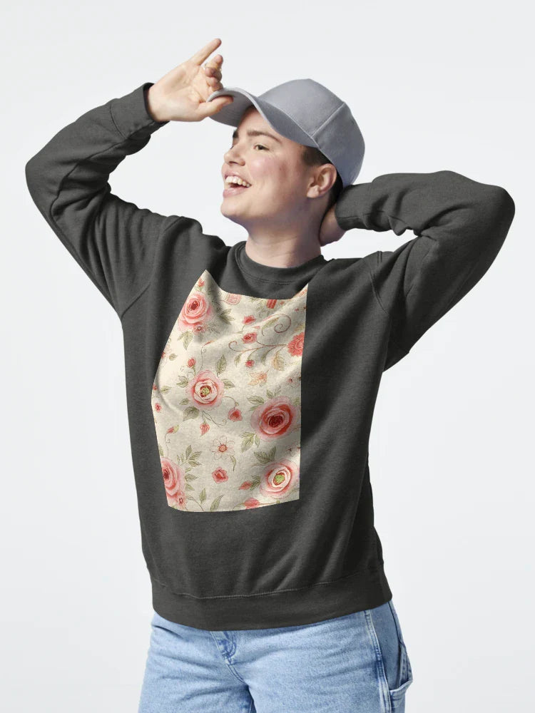 Wildflower Meadow Mosaic Vintage Dusty Pink Floral Pattern Classic T-Shirt