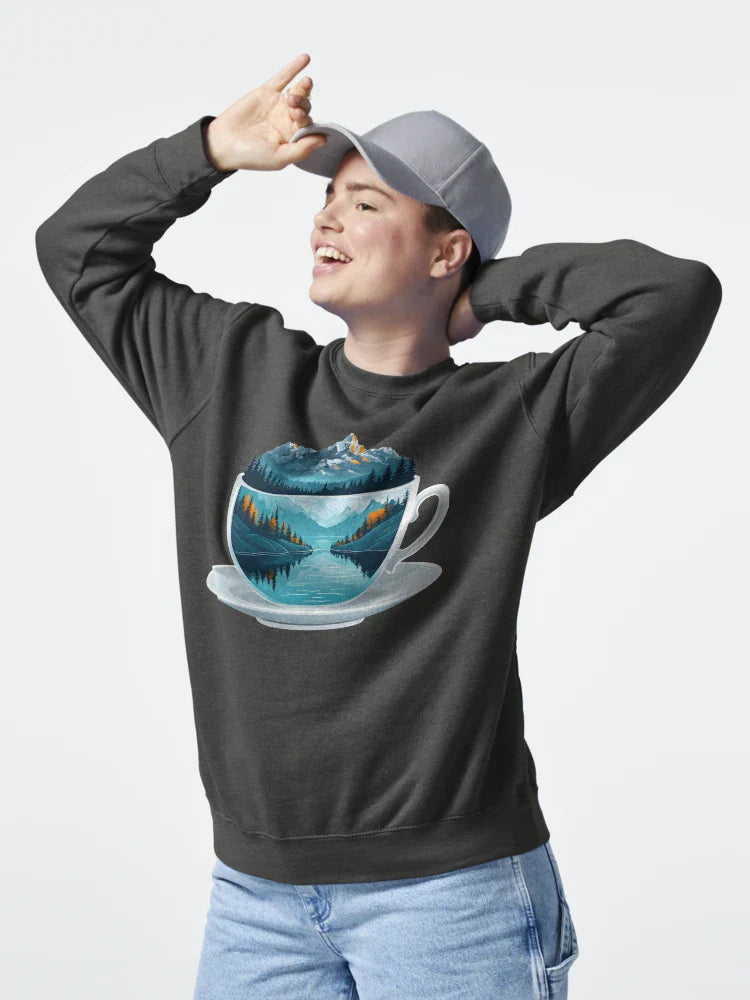 A Mountain Reflected in a Teacup - Surreal Nature Art. Classic T-Shirt