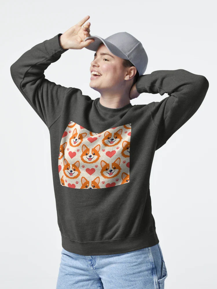 Happy Orange Fox Face Pattern Classic T-Shirt