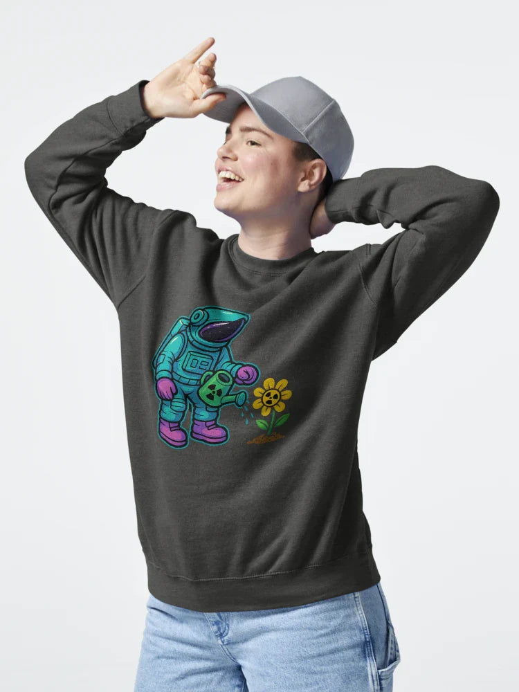 Toxic Astronaut Gardening – Radioactive Flower Sci-Fi Art – Dark Humor Space Design Classic T-Shirt