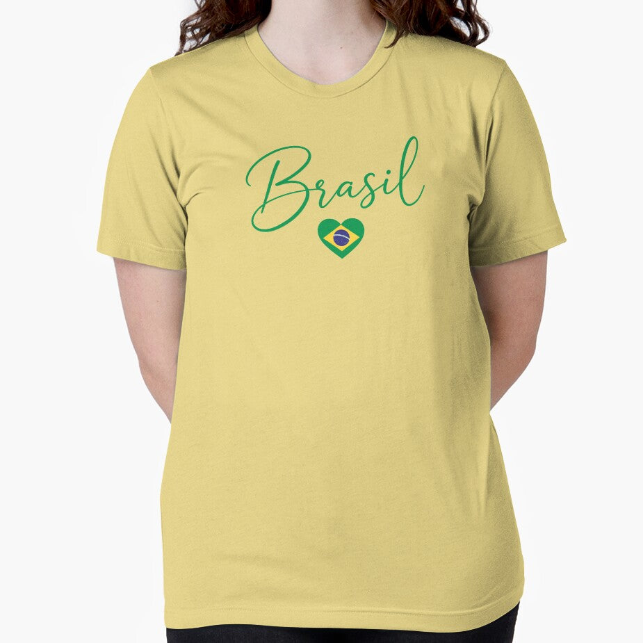 Brasil Football, Retro Brazil Flag Heart by littlemiscat