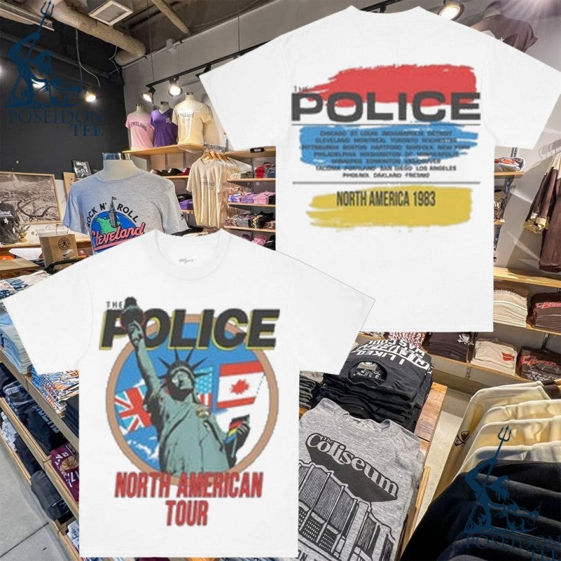 The Police North American 1983 Lady Liberty T-shirt