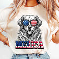 Golden Retriever Shirt Merica - Funny Patriotic Dog Lover Tee, USA Retriever T-S