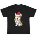 Corgi Santa Christmas Tree Lights Xmas Dog Lover T-Shirt Unisex Funny Tee Gift