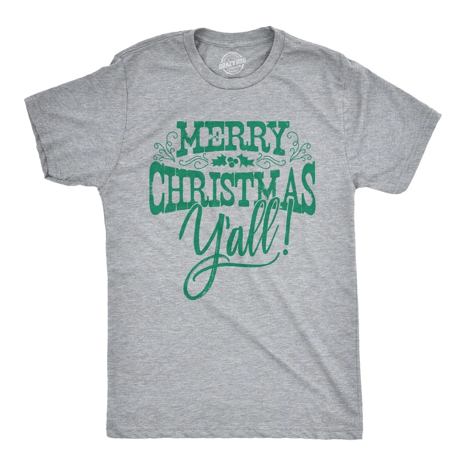 Mens Merry Christmas Yall T Shirt Cute Holiday Tee for Guys