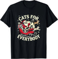 Santa Cat Lover Christmas Cats T-Shirt