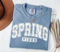 Comfort Tee Spring Vibes Floral Easter Preppy Aesthetic Spring Break