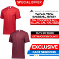 Augusta Sportswear 580 Mens 50% Poly 50% Cotton Two-Button Baseball Jersey