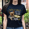I have plans with my dog Unisex t-shirt gift black navy dark heather