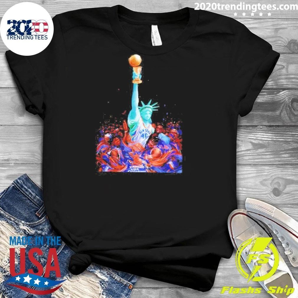 Statue Of Liberty New York Knicks 2026 NBA Champions 46 Basketball Fan Team Shirt