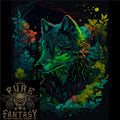 A Fantasy Wolf in the Forest Mens Light Cotton T-Shirt