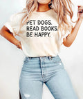Dogs Reading Books Book Lover Animal Design Comfort Tee