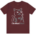 I Do What I Want Black Cat Shirt Sarcastic Funny Cat Lover Gift Tee