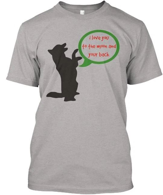 Dog Lover I Love You Moon And Back T-Shirt Made in the USA Size S to 5XL