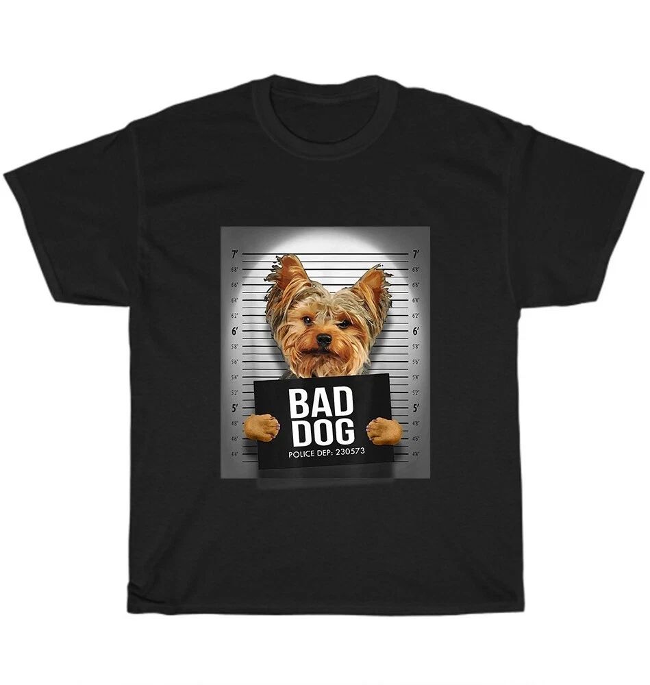 Yorkie Mugshot Jail Yorkshire Terrier Dog Pet Puppy Lover T-Shirt