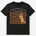 Dog Lover Golden Retriever Stick Librarian Dog Parent Unisex T-Shirt