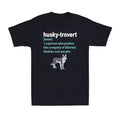 Husky-trovert Siberian Husky Humor Definition Introvert Dog Lover Men's T-Shirt