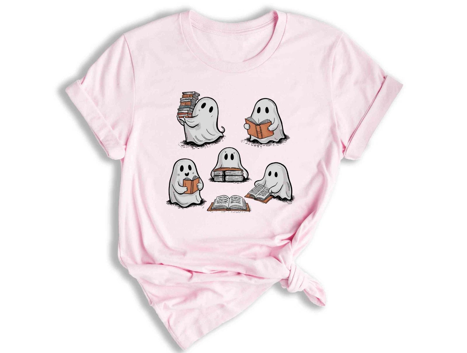 Ghost Reading Shirt, Cute Librarian Shirt, Teacher Halloween Shirt, Book Lover