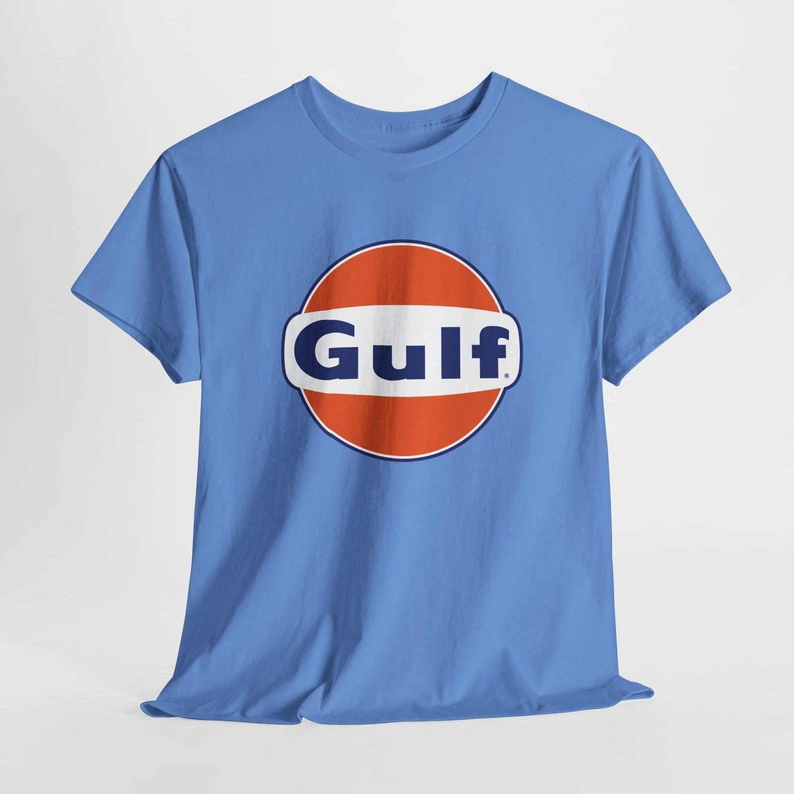 Vintage Motorsport Fans, Gulf Racing Tee, Unisex Cotton T-Shirt for, Retro Car