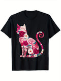 Happy Meowentine's Day Funny Girls Cat Lover Valentines Day T-Shirt,Loose Style