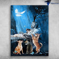 God And Chihuahua, Dog Lover, Jesus Poster, Dog Butterfly Dove