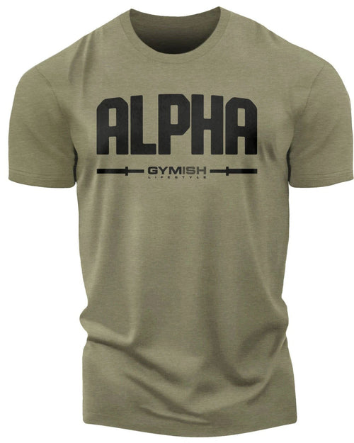 133. Alpha Funny Motivational Workout Gym T-Shirt for Men
