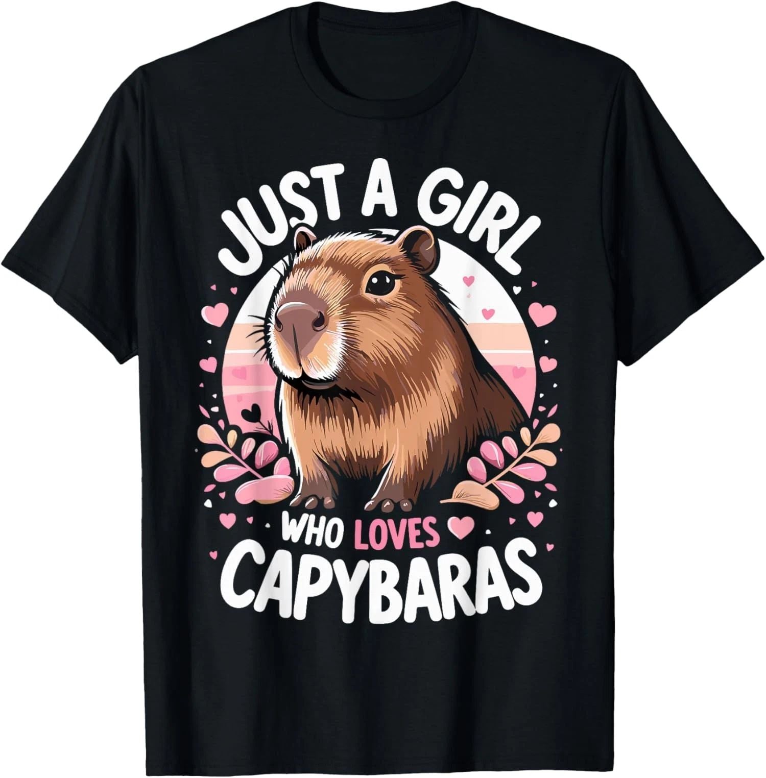Funny Cute Just a Girl Who Loves Capybaras Lover T-Shirt