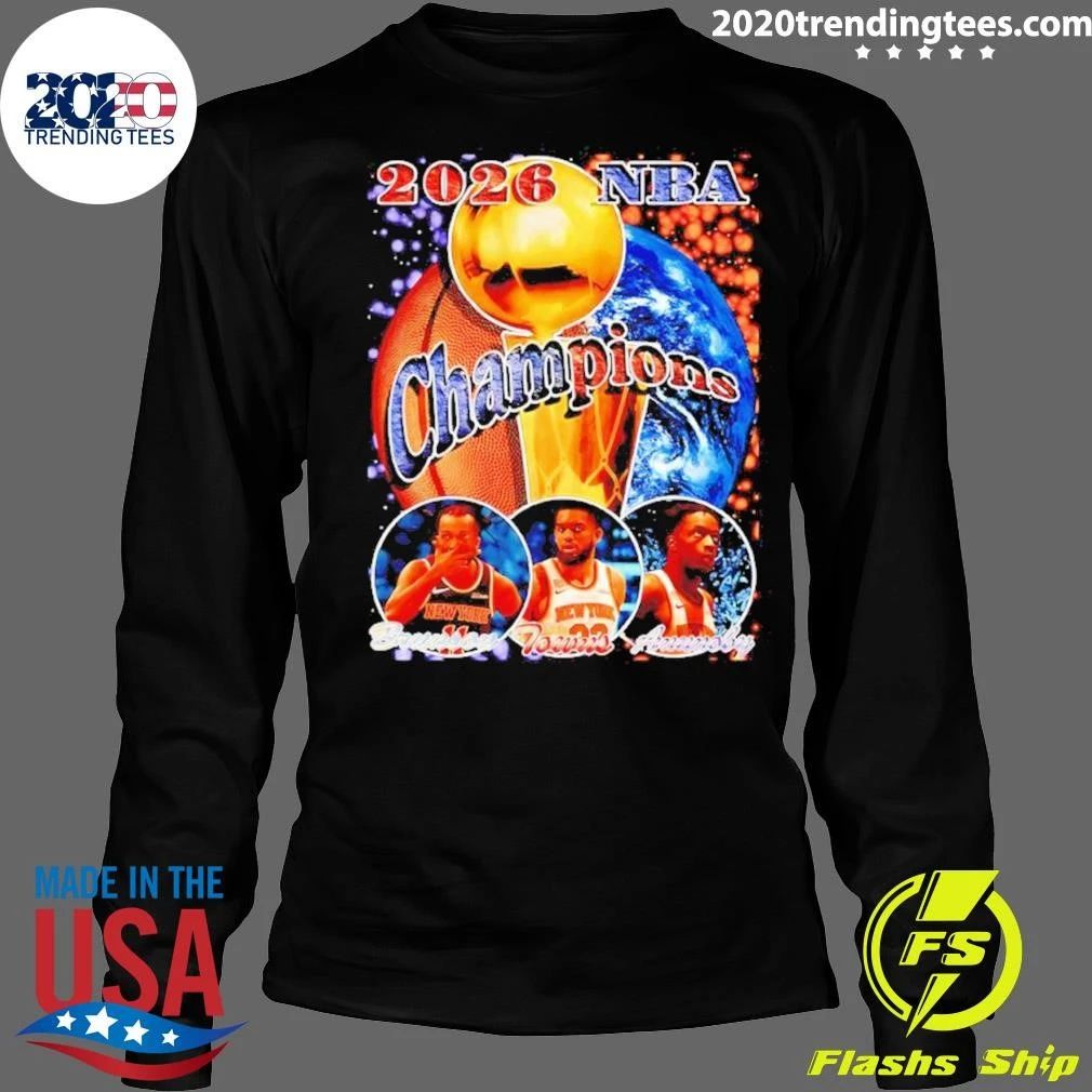 Jalen Brunson Karl-Anthony Towns OG Anunoby New York Knicks NBA Champions 2026 Shirt