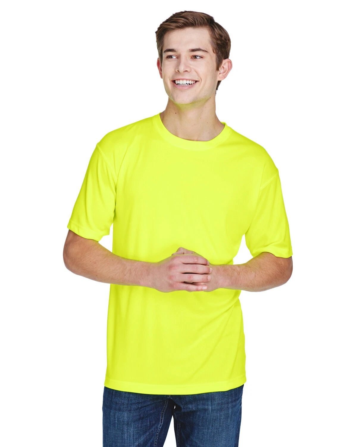 UltraClub Men's Cool & Dry Short Sleeves Wholesale Performance T-Shirt 8620