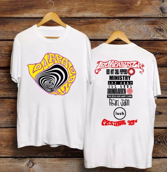 Lollapalooza 1992 Concert Tour Shirt - White tee